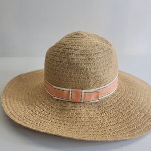 Anthropologie Paper straw summer/Beach wide brim hat